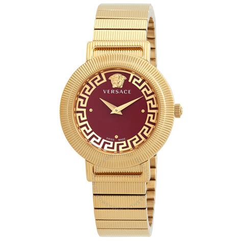 versace greca chic red dial ladies watch|Versace Greca Chic Quartz Red Dial Ladies Watch VE3D00622.